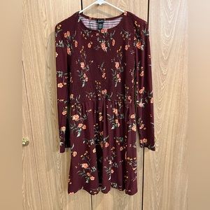 Long sleeve Floral cotton Dress - Size L
